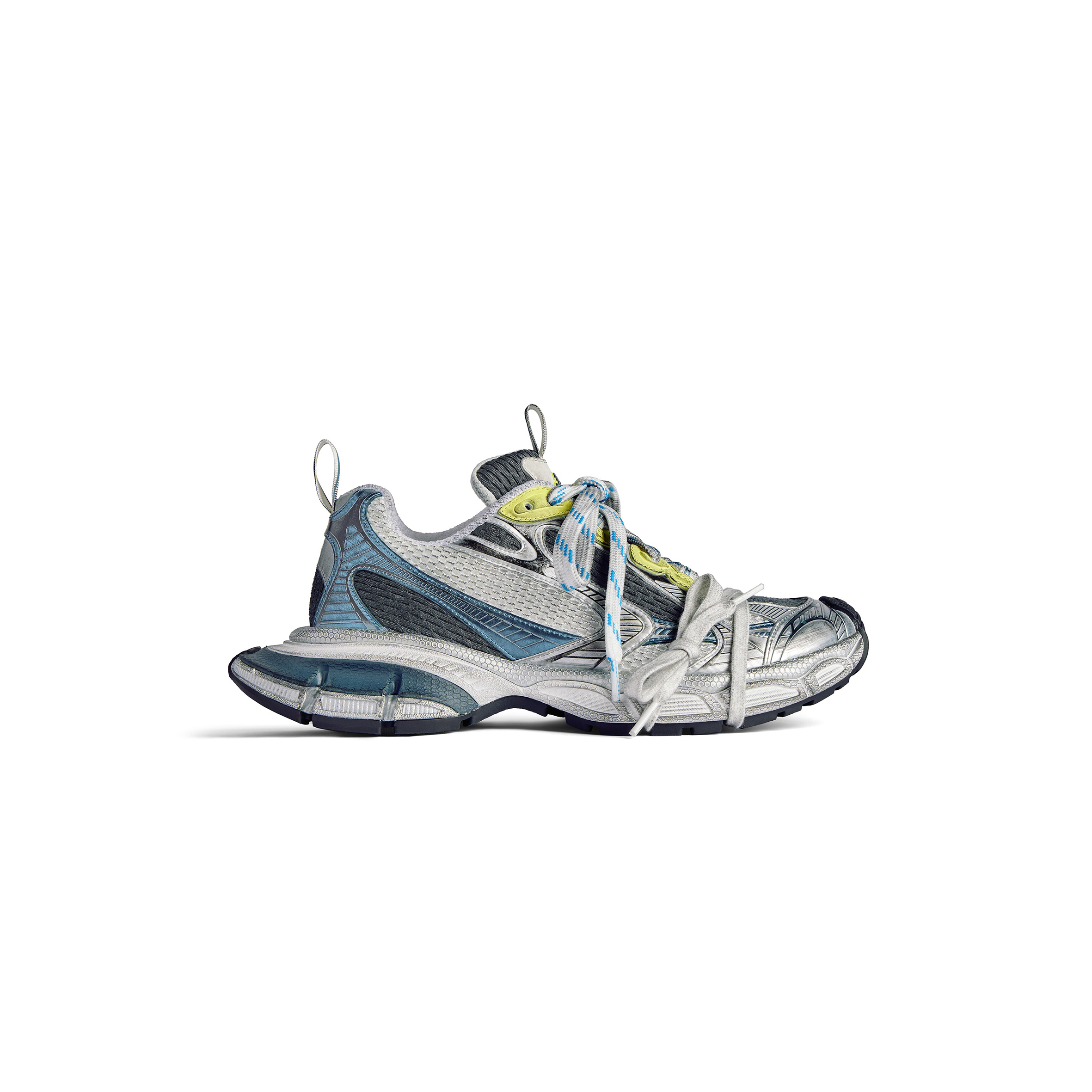 Ba*len*cia*ga men''s 3xl sneaker in white blue yellow 734734w3xl59047